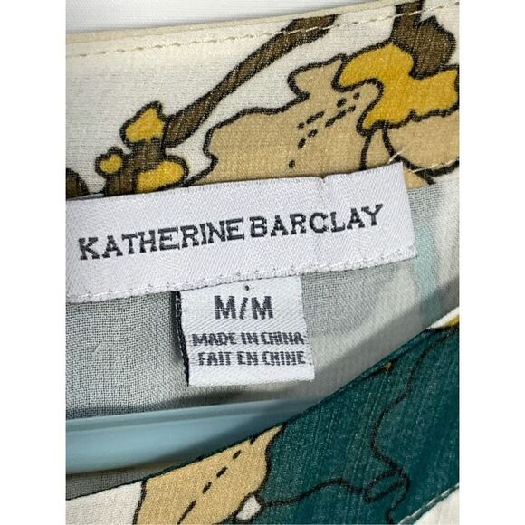 Katherine Barclay Women's Flared Sleeve Lined Floral Blouse Multicolor Medium - Picture 4 of 9